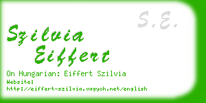 szilvia eiffert business card